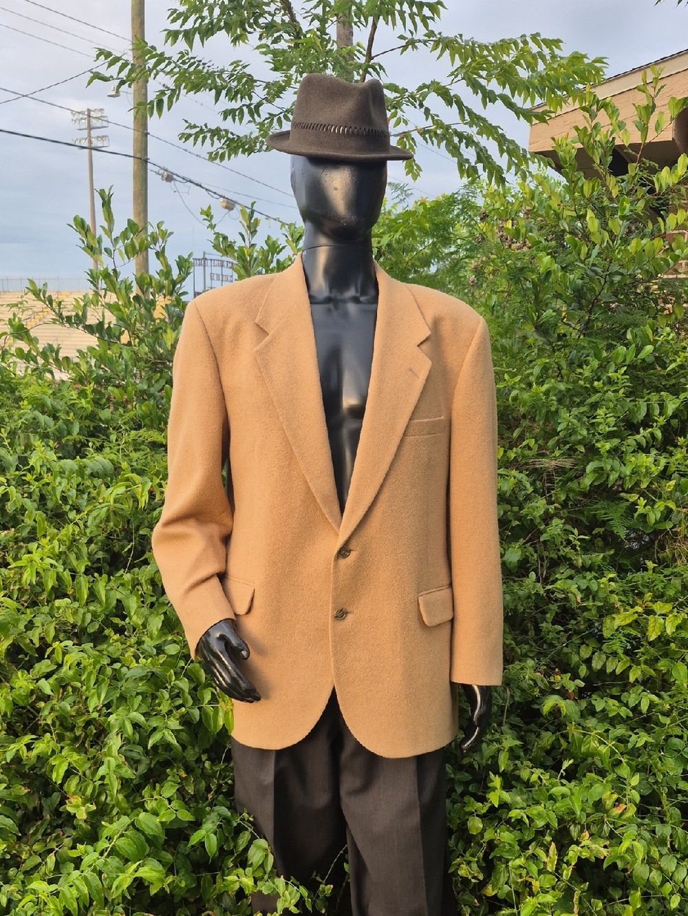 TODAY'S MAN Presidential Collection Men's Vintage Pure Camel Hair Luxury Blazer